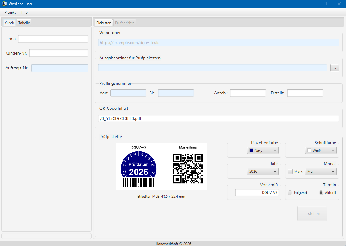 WebLabel Start